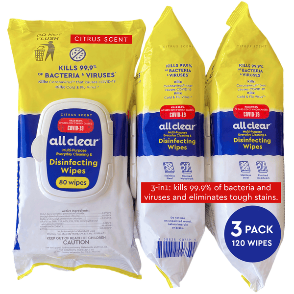 Disinfecting Wipes 80 count each, Value Pack Bundle