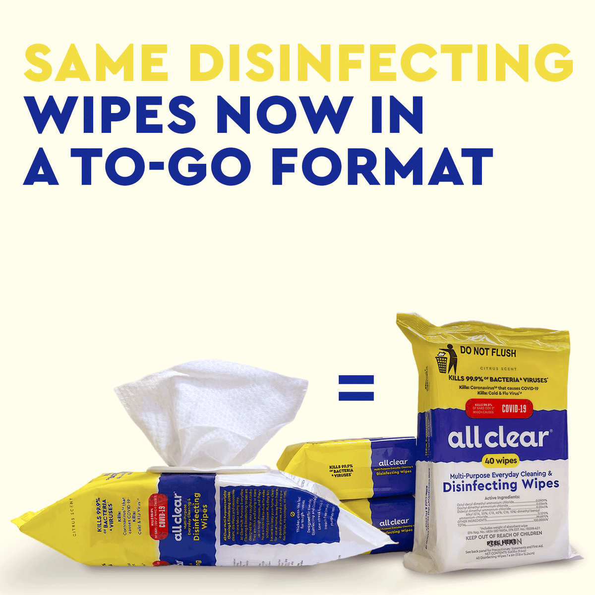 Disinfecting Wipes Travel, 40 count each, Value Pack Bundle