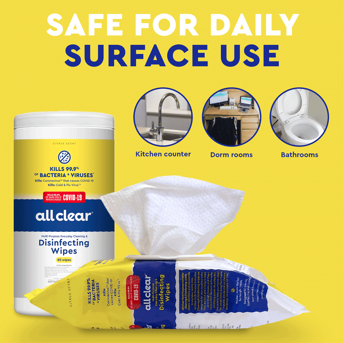 Disinfecting Wipes 80 count Canister